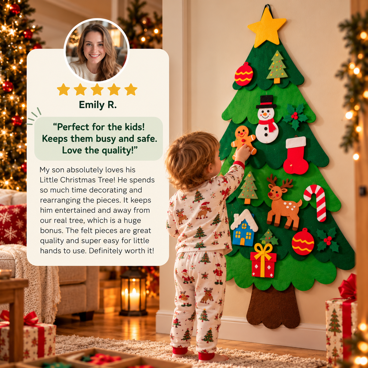 My First Christmas Tree™ – DIY Felt Decorating Kit